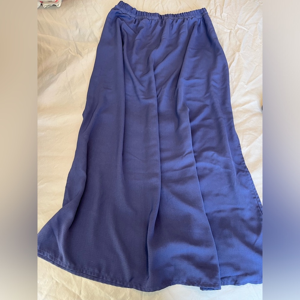 Faded Glory Royal Blue Maxi Skirt with Elastic Waist